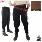 Trousers - Button Front - Tapered Ankle - Brown - Size 34 - GB3822