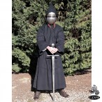 Medieval Hooded Cotton Cloak - Black - GB4020