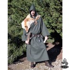 Medieval Hooded Cotton Cloak - Green - GB4028