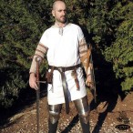 Half Sleeved Medieval Tunic - White - Large - GB4096